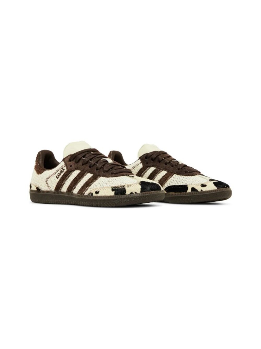 adidas Notitle x Samba Og Sz. 6.5 Brown Cow Print Unisex Sneakers - Picture 2 of 16